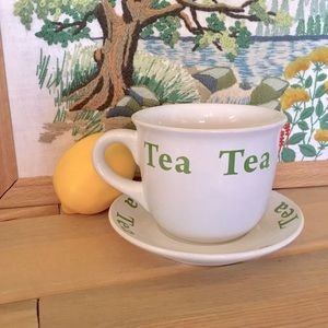 Retro Shonfields HUGE Oversized Tea Mug With Matching Saucer 20 oz